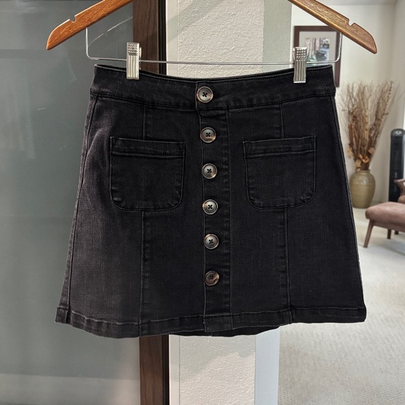 Black Label Dresses & Skirts - Black Label C'estToi Mini Skirt - Faded Black Denim Size S